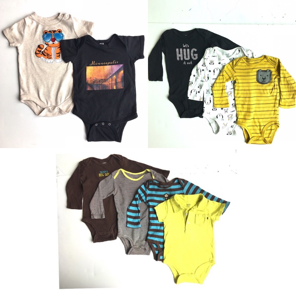 Bundle of 9 body suits, size 12M - Picture 1 of 5